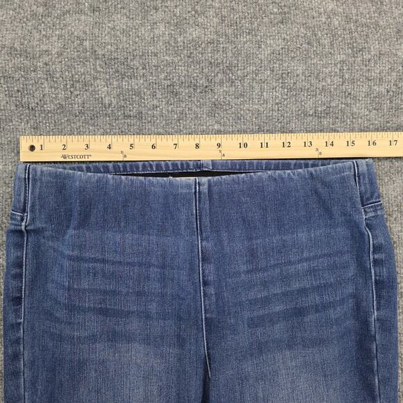 Soft Surroundings Jeans Womens Petite Medium Blue Pull On Straight Stretch Denim - Picture 4 of 16